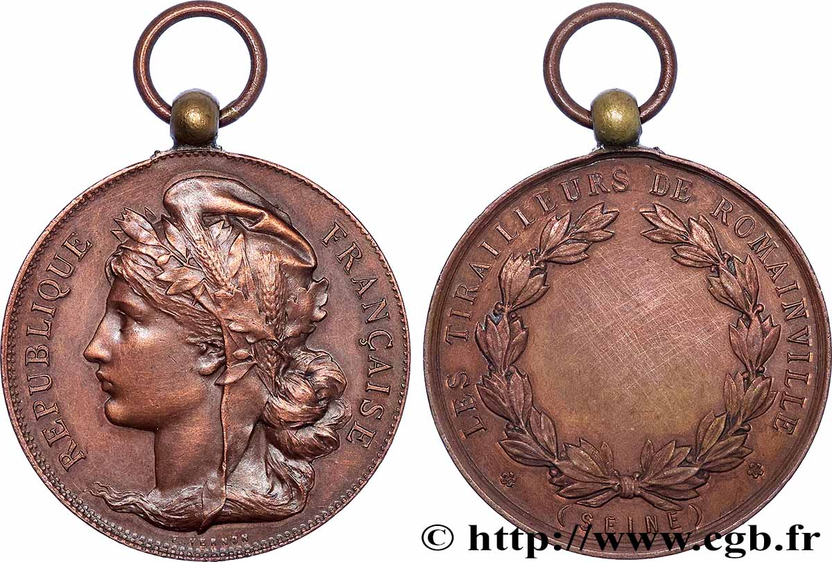 III REPUBLIC Médaille, Les tirailleurs de Romainville AU