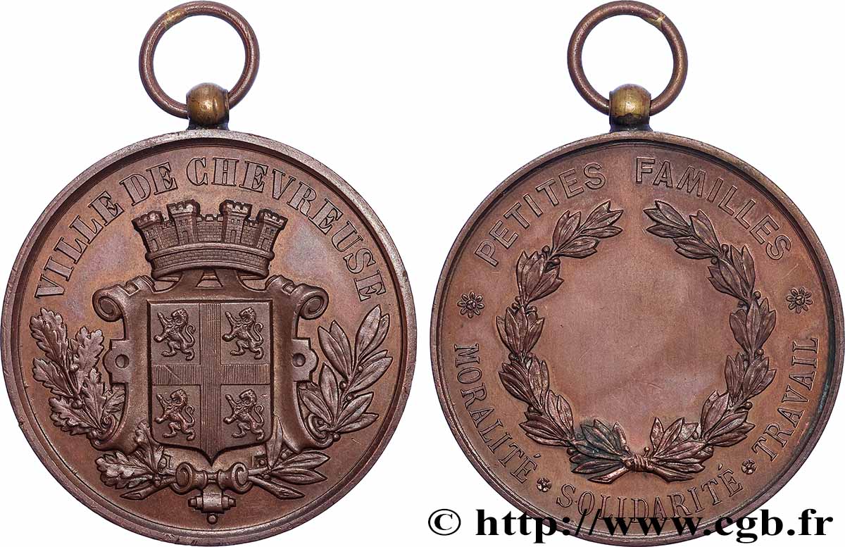 III REPUBLIC Médaille, Petites familles AU/AU