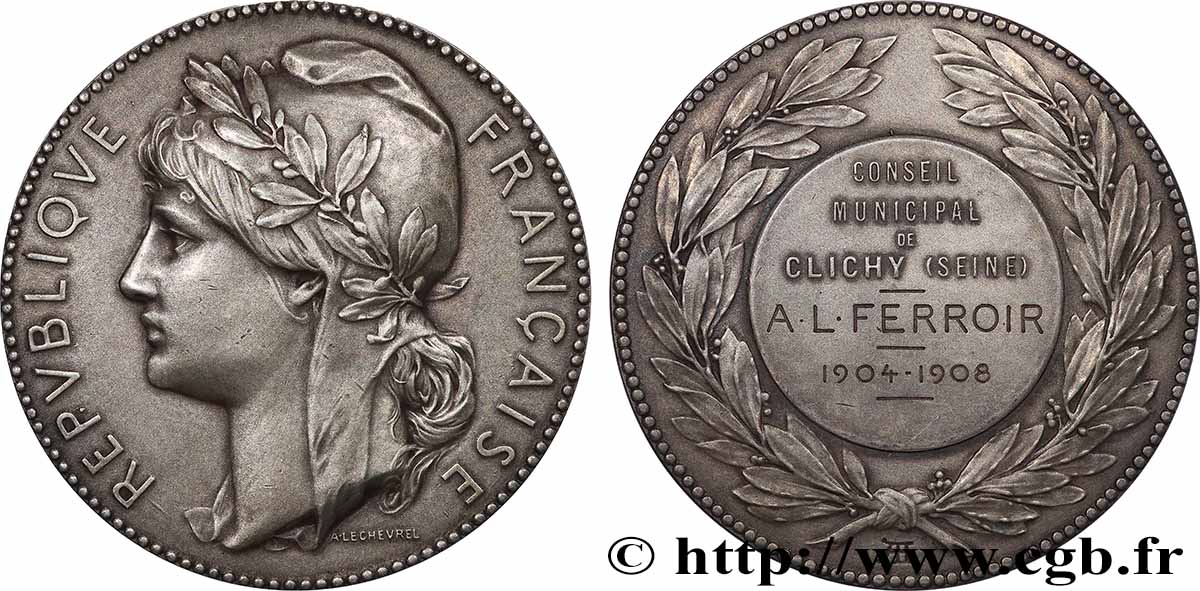 TROISIÈME RÉPUBLIQUE Médaille, Conseil municipal SUP