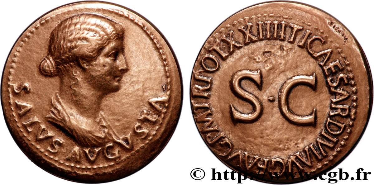 LIVIE Médaille, Reproduction dupondius de Livie TTB+