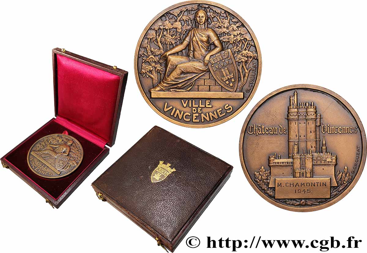 GOUVERNEMENT PROVISOIRE DE LA RÉPUBLIQUE FRANÇAISE Médaille, Château de Vincennes SUP