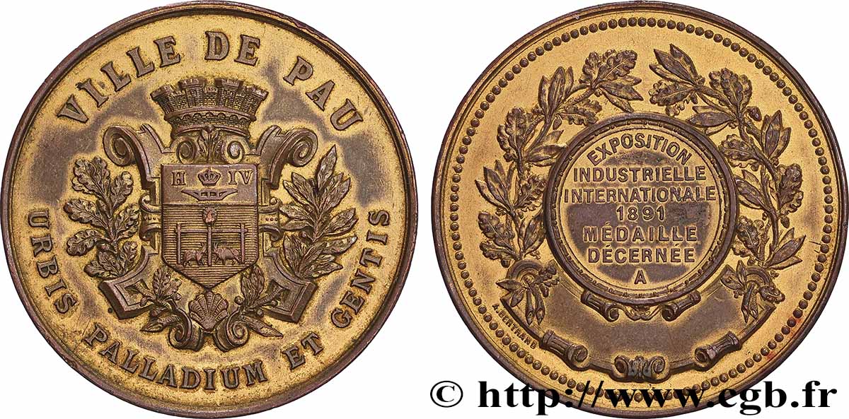 TROISIÈME RÉPUBLIQUE Médaille, Exposition industrielle internationale TTB