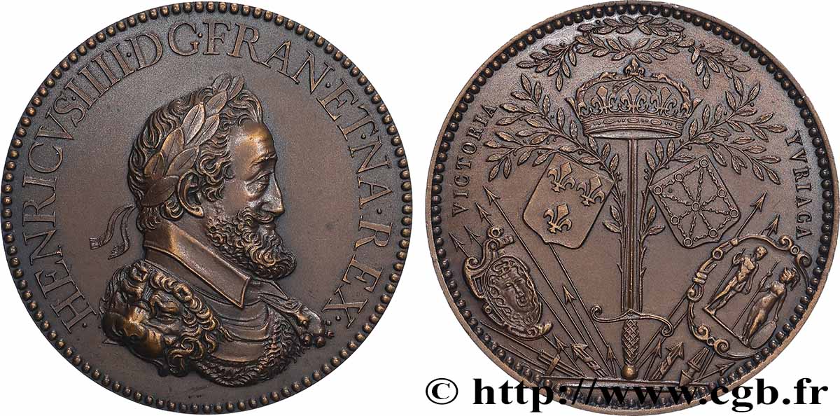 HENRY IV Médaille, Victoire d’Ivry, refrappe VZ