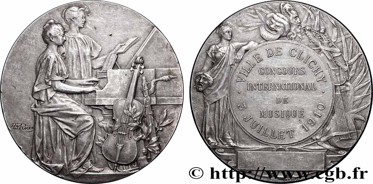 DRITTE FRANZOSISCHE REPUBLIK Médaille, Concours international de musique fVZ