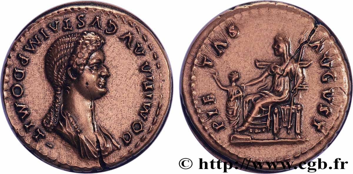 DOMITIA Médaille, Reproduction du denier de Domitia, femme de Domitien fVZ