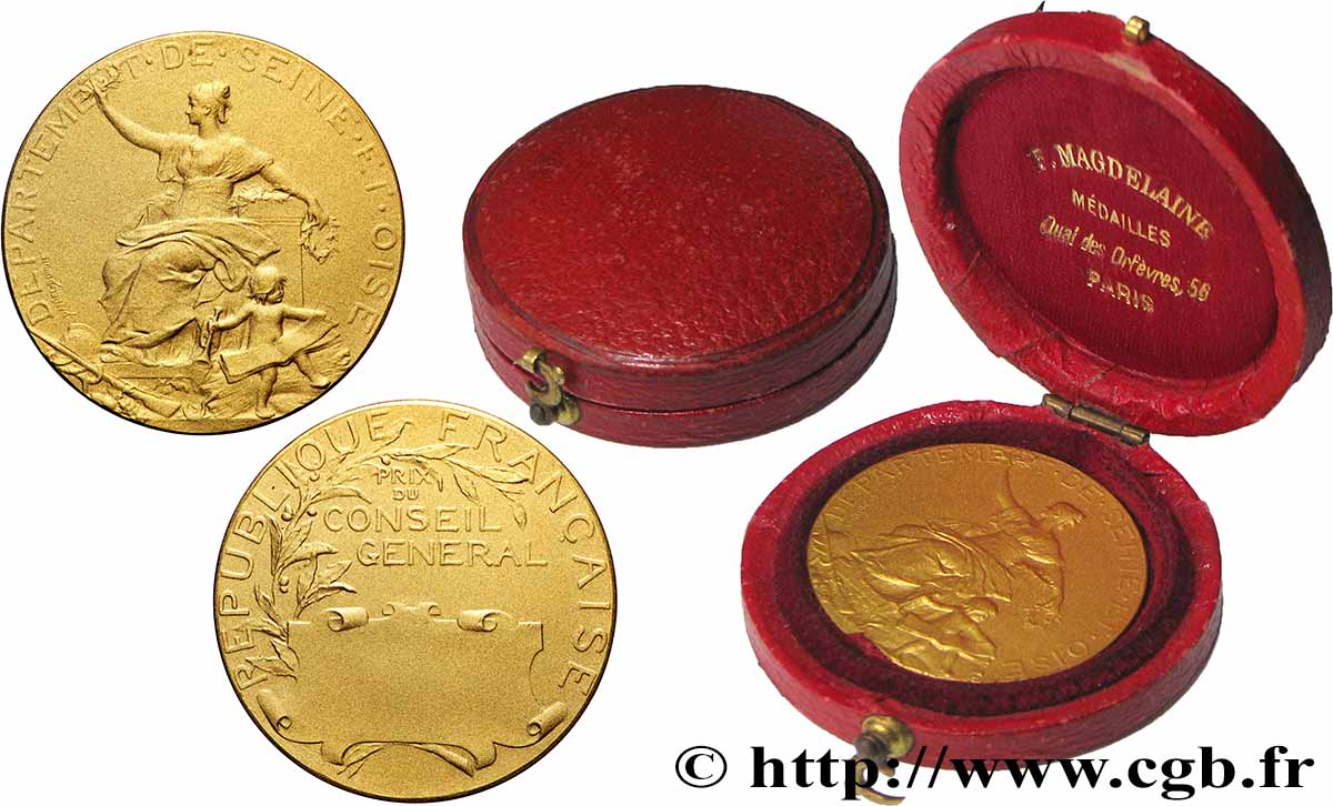 DRITTE FRANZOSISCHE REPUBLIK Médaille, Prix du Conseil général fST/VZ+