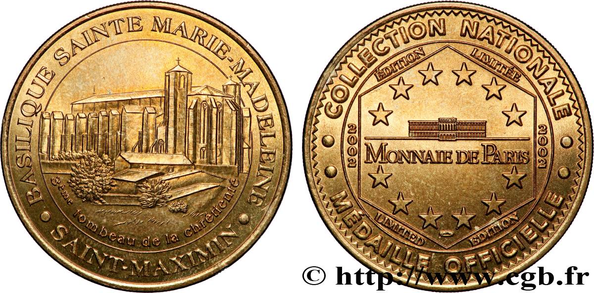 TOURISTIC MEDALS Médaille touristique, Basilique Sainte Marie Madeleine AU