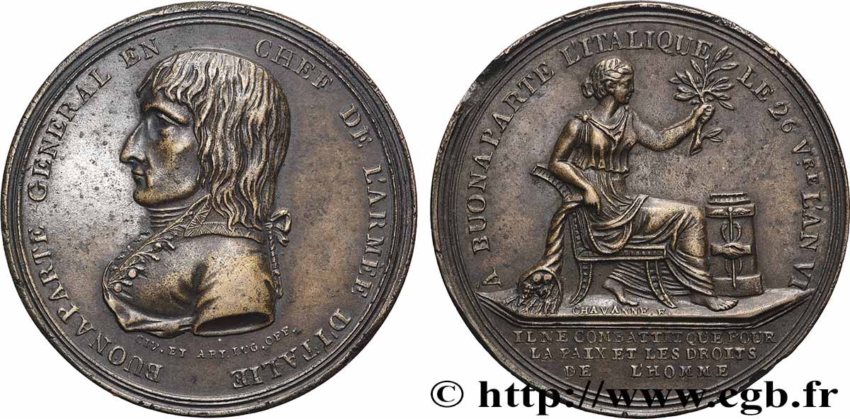 DIRECTOIRE Médaille, Traité de Campo-Formio TTB