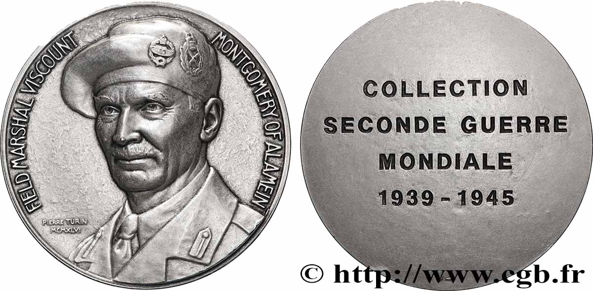 CINQUIÈME RÉPUBLIQUE Médaille, Collection seconde guerre mondiale,Bernard Law Montgomery, Vicomte Montgomery d&nbsp;Alamein SUP