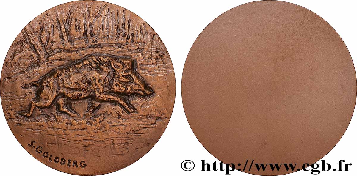 CINQUIÈME RÉPUBLIQUE Médaille, Sanglier SUP+