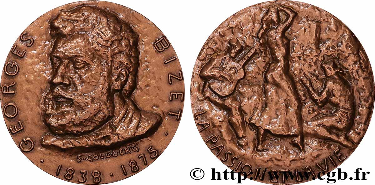 ARTISTES : GRAVEURS, PEINTRES, SCULPTEURS Médaille, Georges Bizet SUP+
