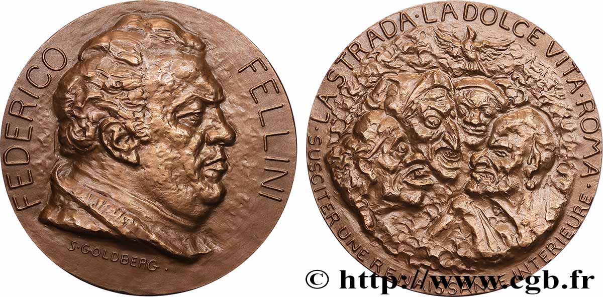 CINQUIÈME RÉPUBLIQUE Médaille, Federico Fellini SUP+