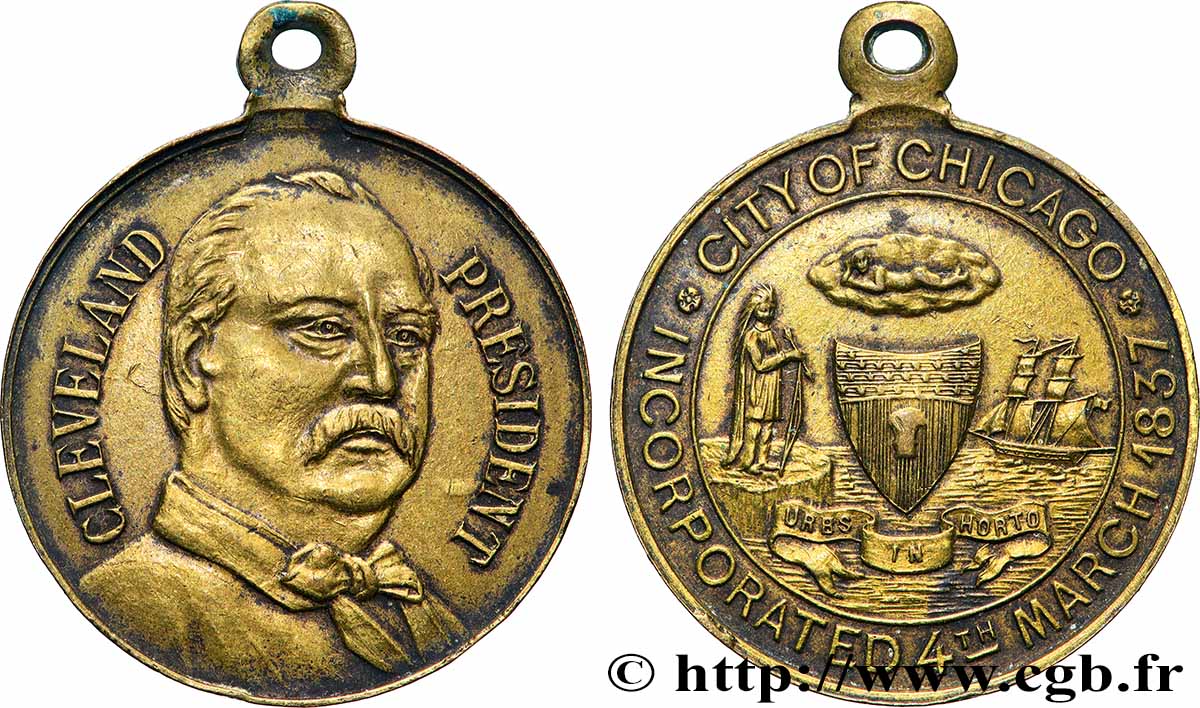 UNITED STATES OF AMERICA Médaille, Grover Cleveland AU