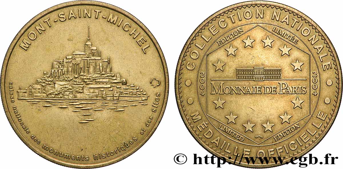 MÉDAILLES TOURISTIQUES Médaille touristique, Mont Saint Michel TTB+