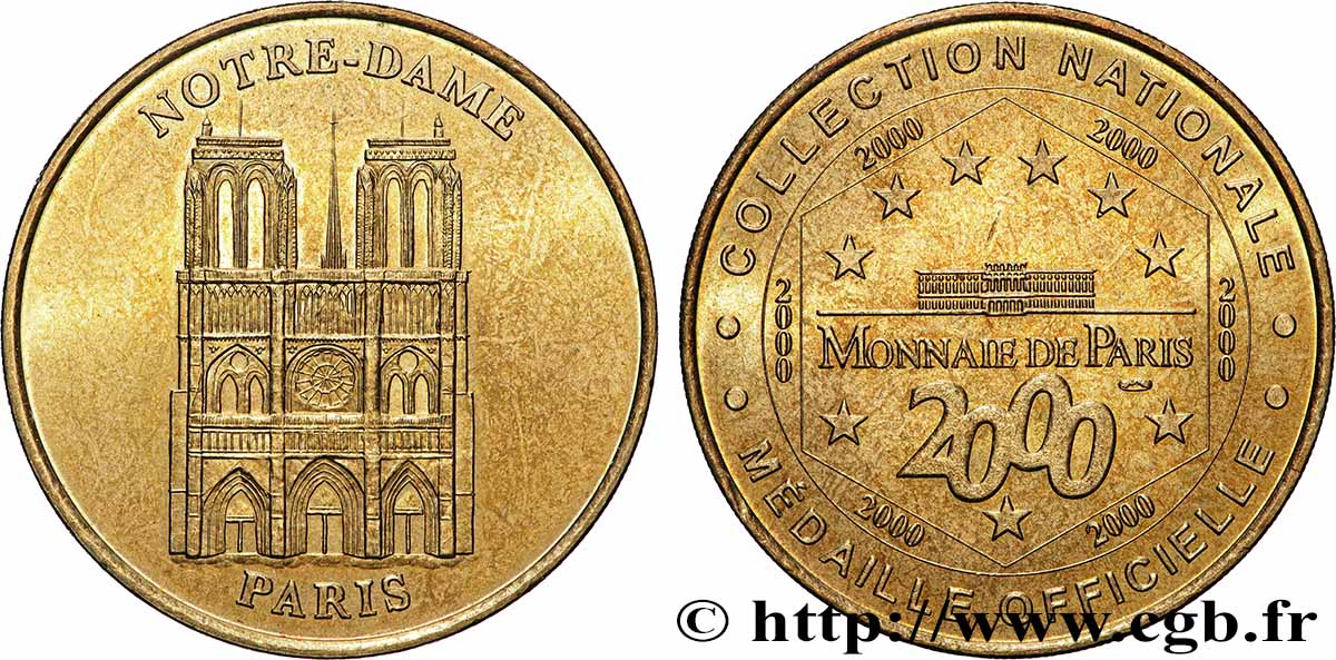 MÉDAILLES TOURISTIQUES Médaille touristique, Notre-Dame de Paris TTB+