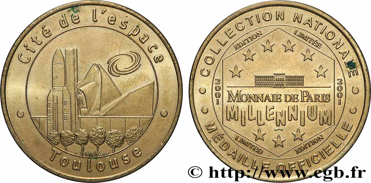 MÉDAILLES TOURISTIQUES Médaille touristique, Cité de l’espace, Toulouse SUP