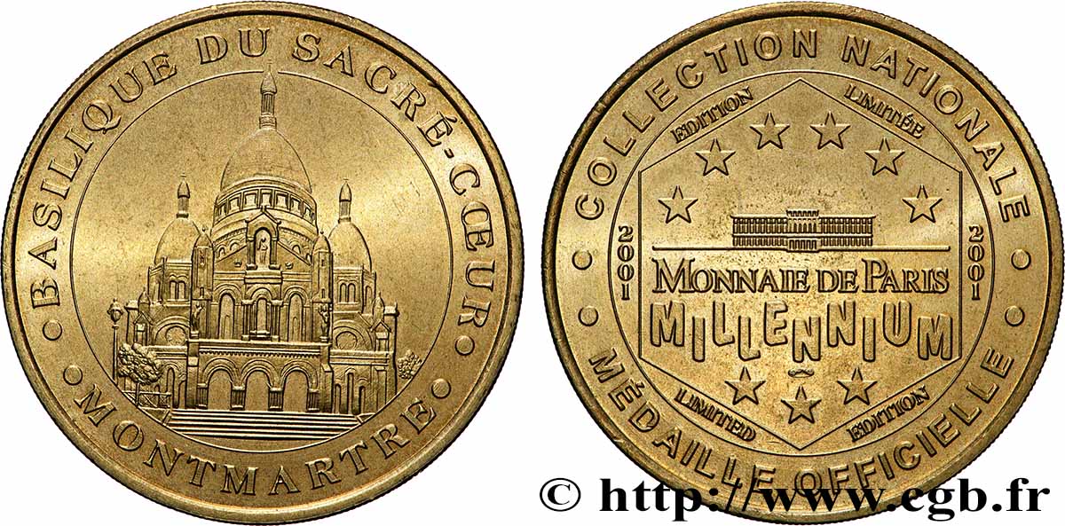 MÉDAILLES TOURISTIQUES Médaille touristique, Basilique du Sacré-Coeur, Montmartre SUP