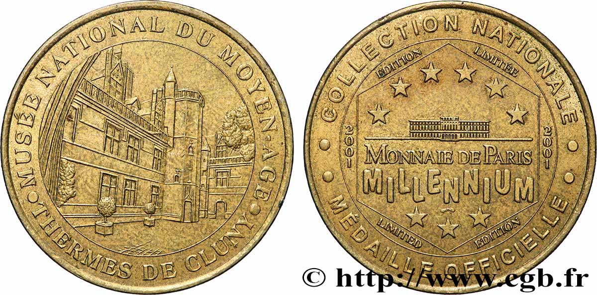 MÉDAILLES TOURISTIQUES Médaille touristique, Musée national du moyen âge, Thermes de Cluny TTB+