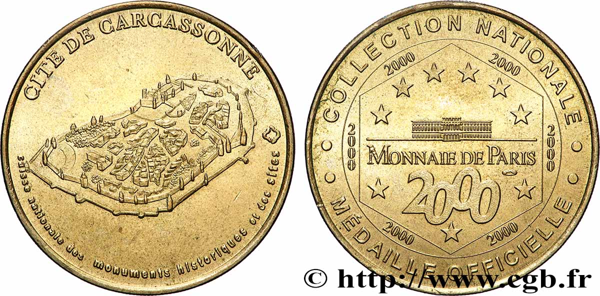 TOURISTIC MEDALS Médaille touristique, Cité de Carcassonne fVZ
