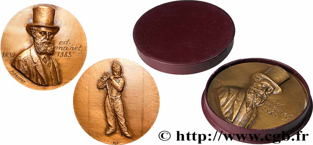 ARTISTES : GRAVEURS, PEINTRES, SCULPTEURS Médaille, Edouard Manet SUP+