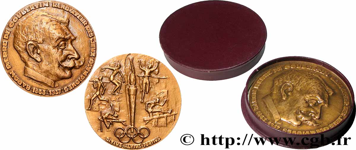 FUNFTE FRANZOSISCHE REPUBLIK Médaille, Pierre de Coubertin VZ