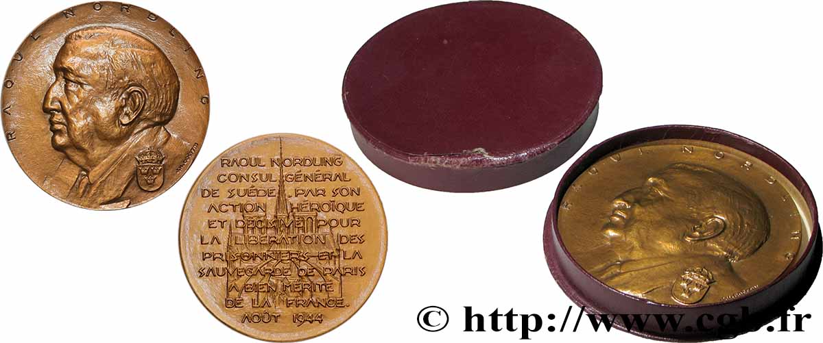 QUATRIÈME RÉPUBLIQUE Médaille, Raoul Nordling SUP