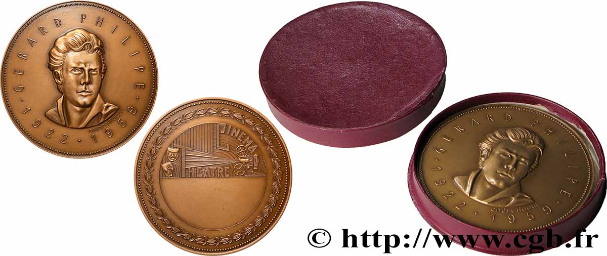 ARTISTES : CINÉASTES, RÉALISATEURS, ACTEURS, COMÉDIENS Médaille, Gérard Philipe SUP
