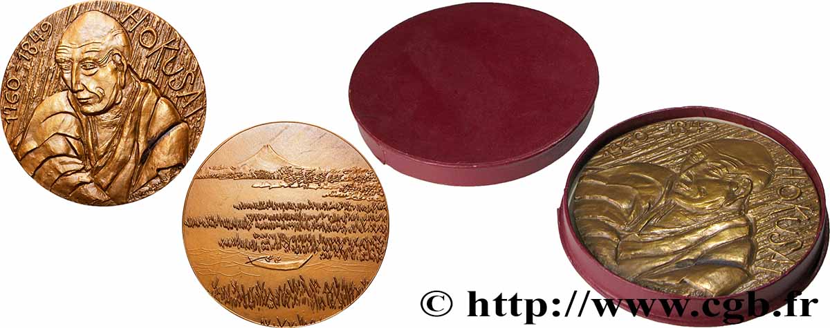 ARTISTES : GRAVEURS, PEINTRES, SCULPTEURS Médaille, Katsushika Hokusai VZ