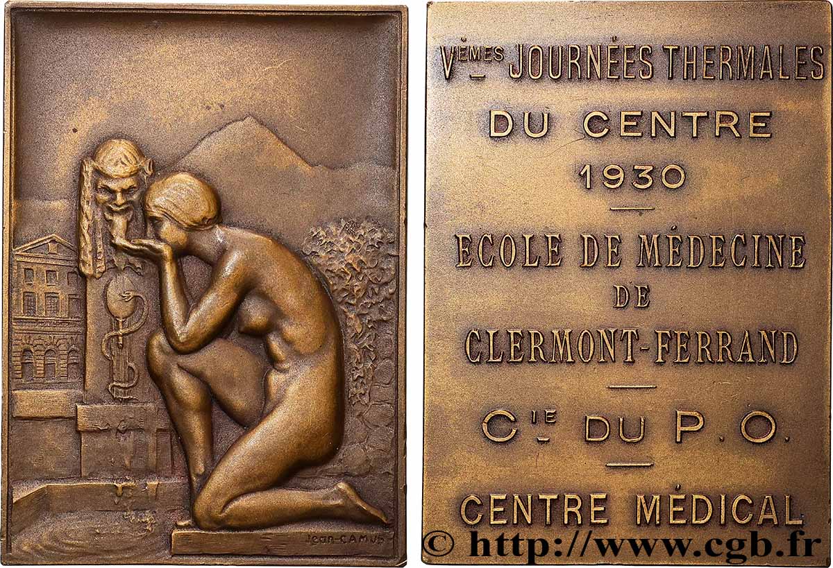 TROISIÈME RÉPUBLIQUE Plaquette, École de médecine, Journée thermales TTB+
