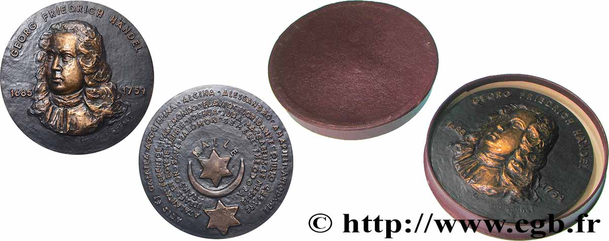 KÜNSTLER: TÄNZER, MUSIKER, KOMPONISTEN Médaille, Georg Friedrich Haendel VZ+