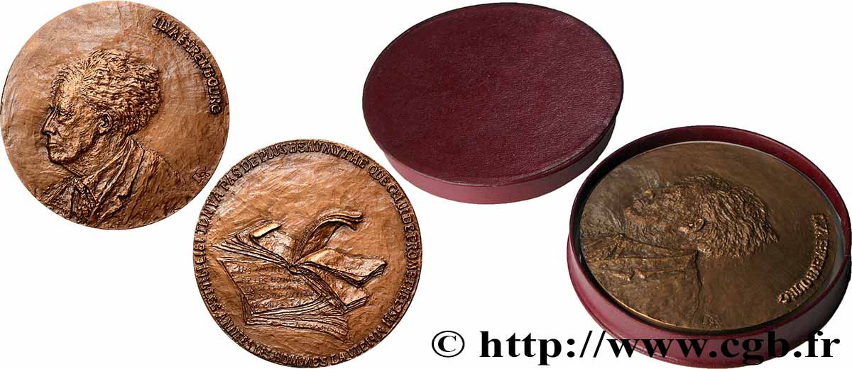 LITTÉRATURE : ÉCRIVAINS/ÉCRIVAINES - POÈTES Médaille, Ilya Ehrenbourg SUP+