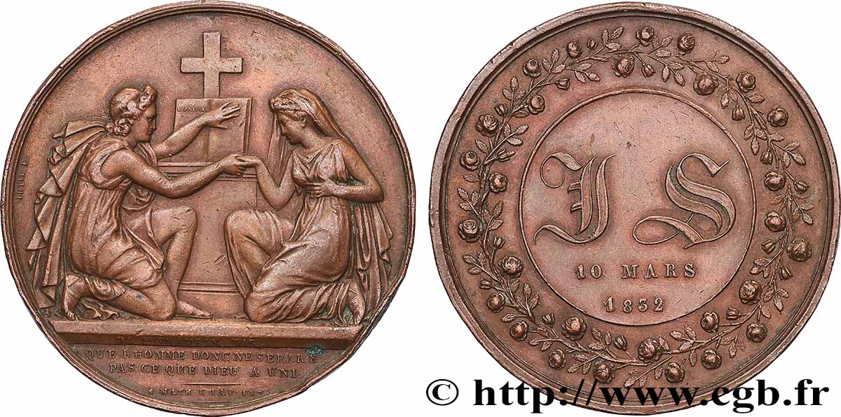 LOVE AND MARRIAGE Médaille de mariage, Évangile de St Mathieu AU