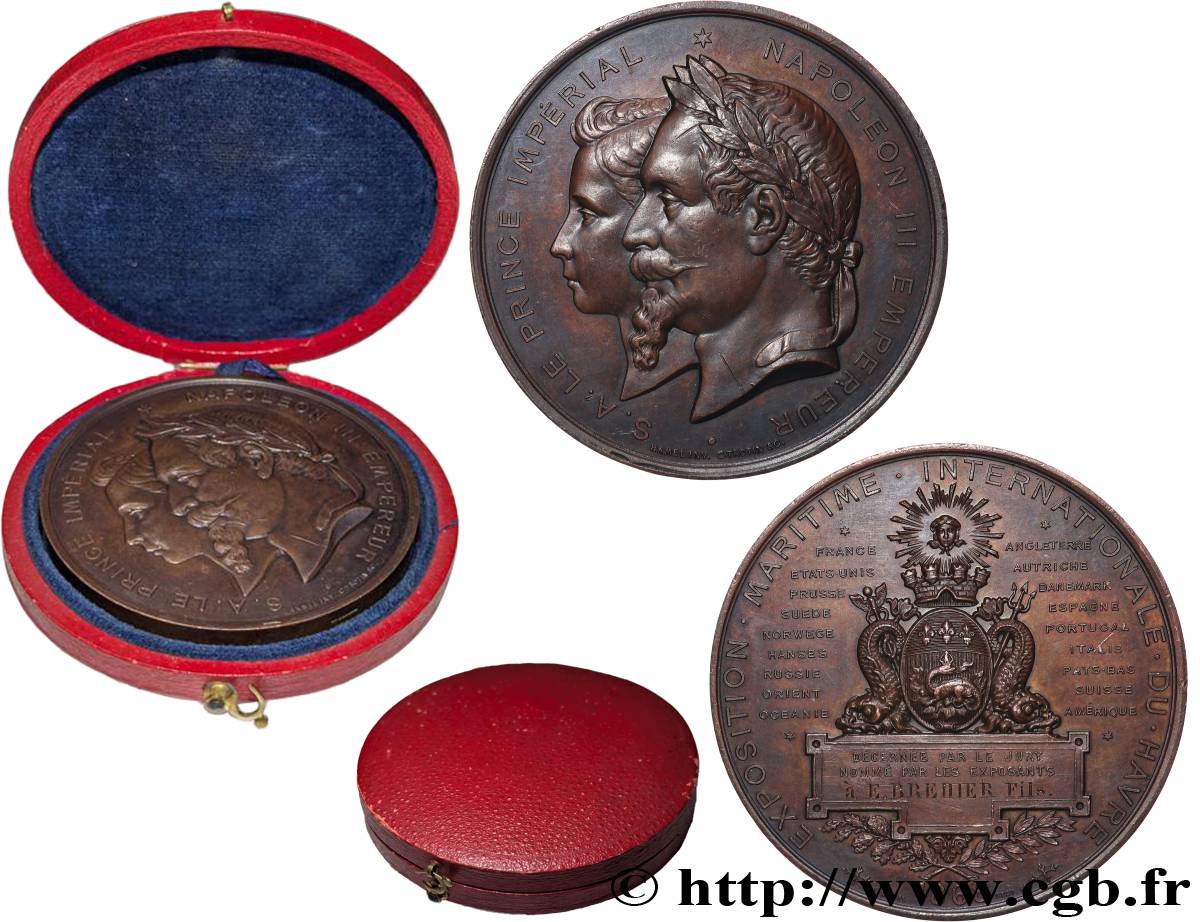 ZWEITES KAISERREICH Médaille, Exposition maritime internationale du Havre SS/fVZ