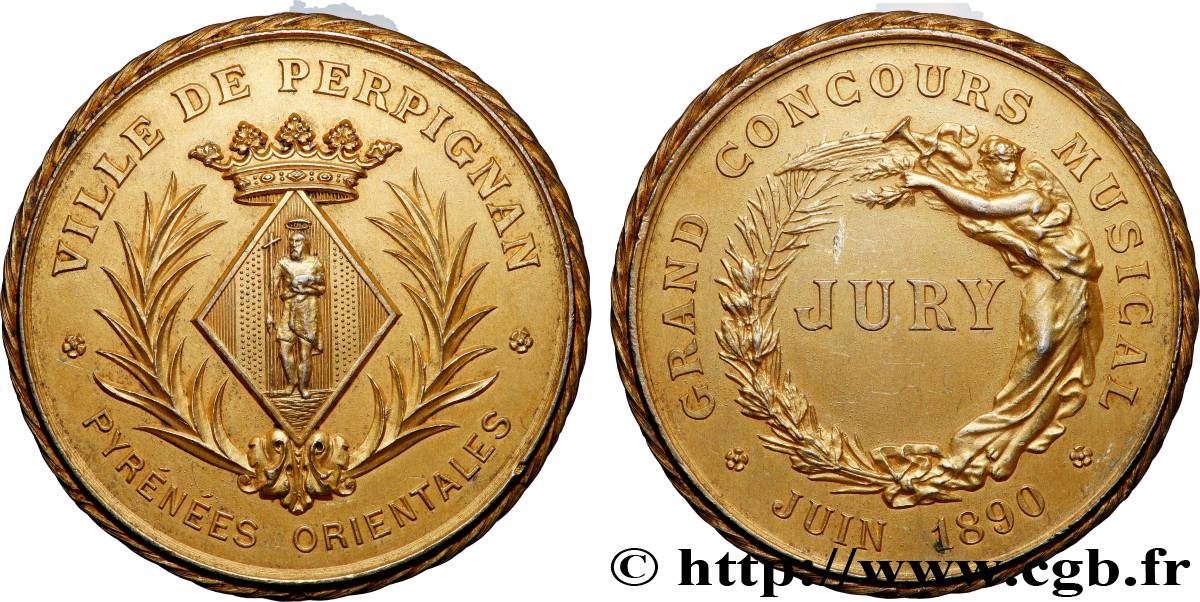 TROISIÈME RÉPUBLIQUE Médaille, Grand concours musical TTB+