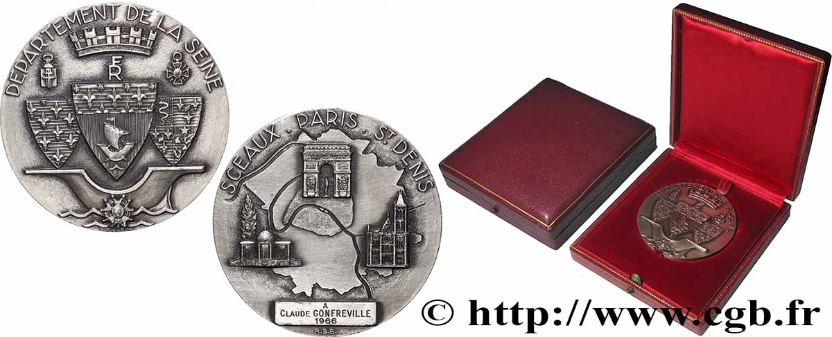 V REPUBLIC Médaille, Département de la Seine AU