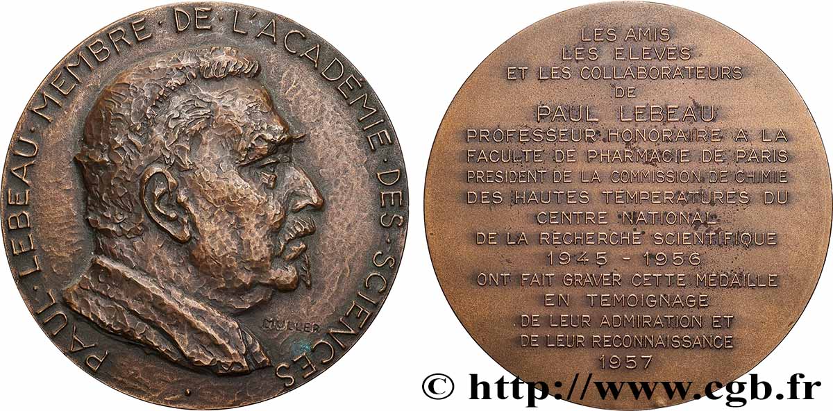 SCIENCES & SCIENTIFIQUES Médaille, Paul Lebeau, Membre de l’Académie des Sciences SUP