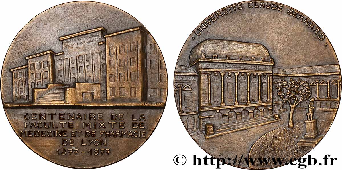 V REPUBLIC Médaille, Centenaire de la faculté mixte de médecine et de pharmacie AU