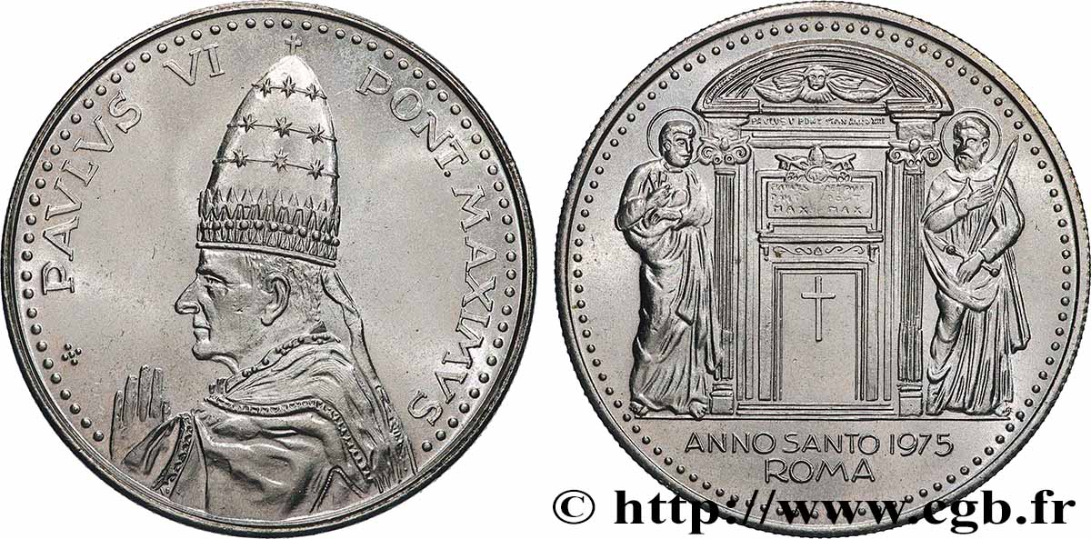 VATICAN AND PAPAL STATES Médaille, Pape Paul VI, Année Sainte AU