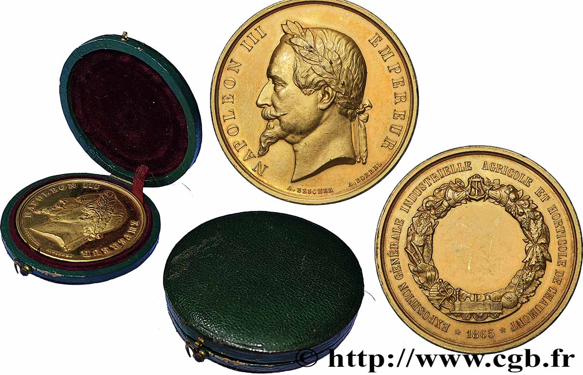SECOND EMPIRE Médaille, Exposition générale industrielle agricole et horticole TTB+