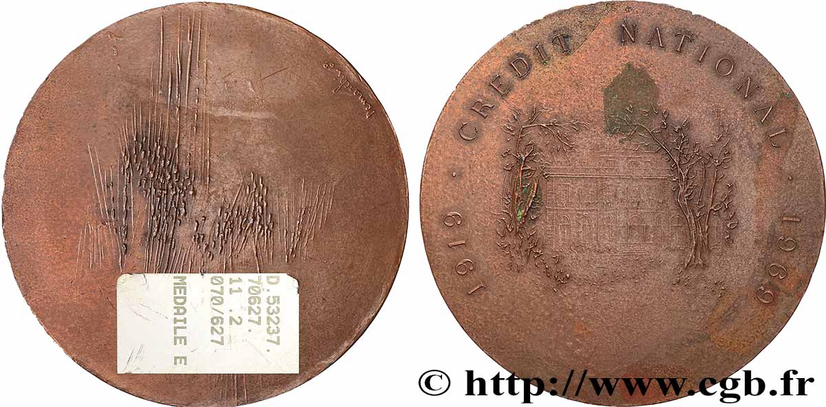 BANQUES - ÉTABLISSEMENTS DE CRÉDIT Médaille, 50 ans du Crédit National SUP