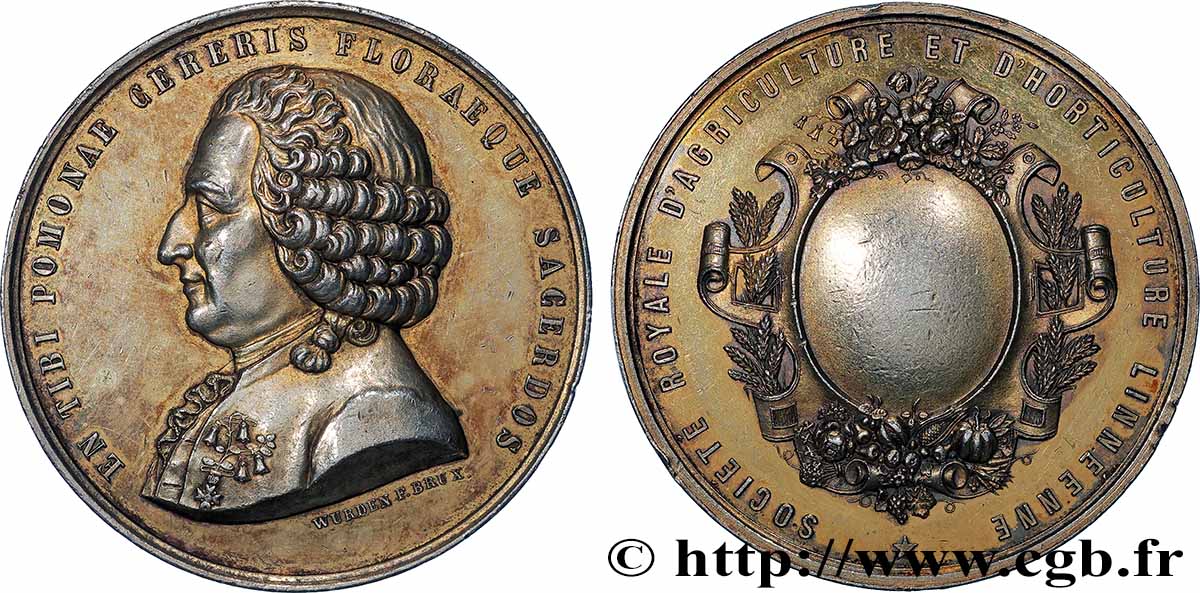 BELGIQUE Médaille, Société royale d’agriculture et d’horticulture TTB+