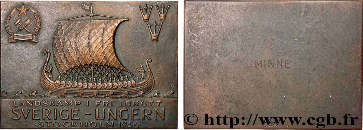 SCHWEDEN Plaquette, Compétition internationale de sports libres Suède - Hongrie fVZ