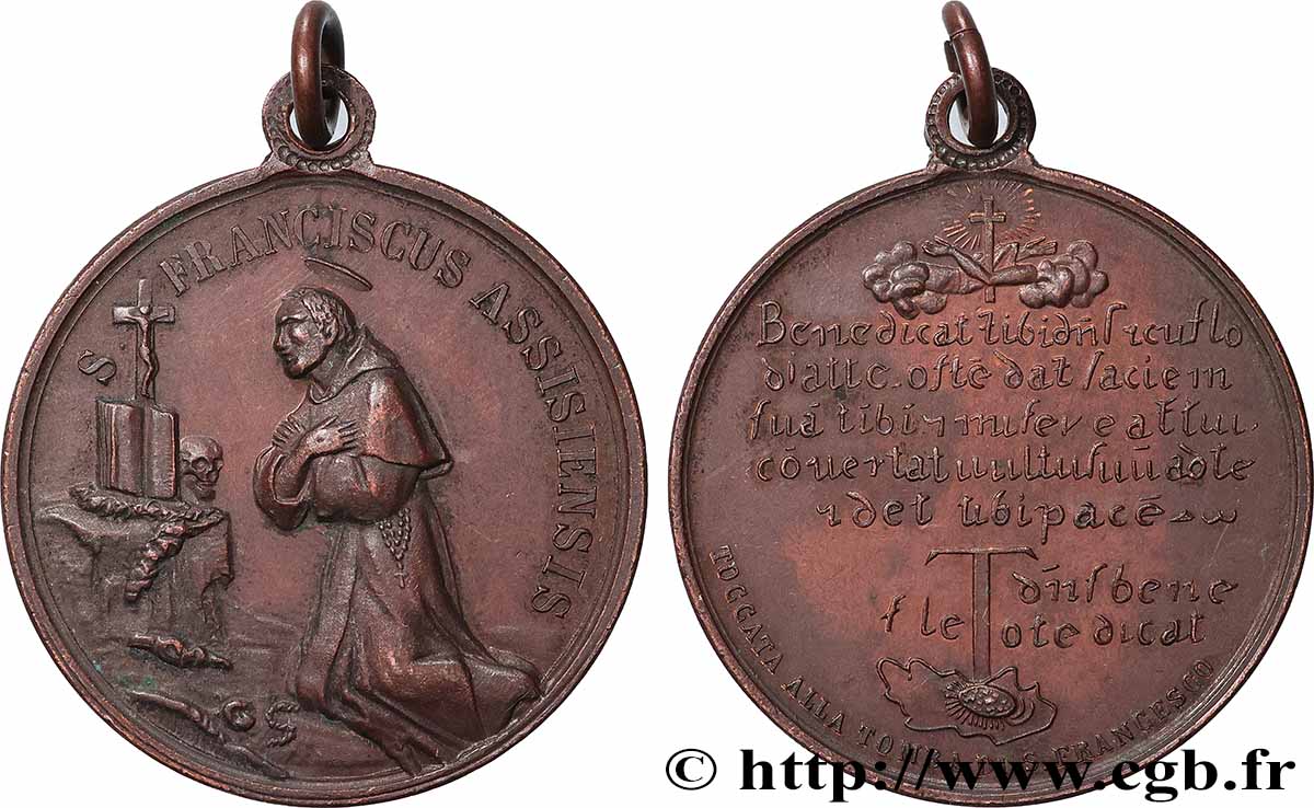 MÉDAILLES RELIGIEUSES Médaille, François d’Assise TTB+