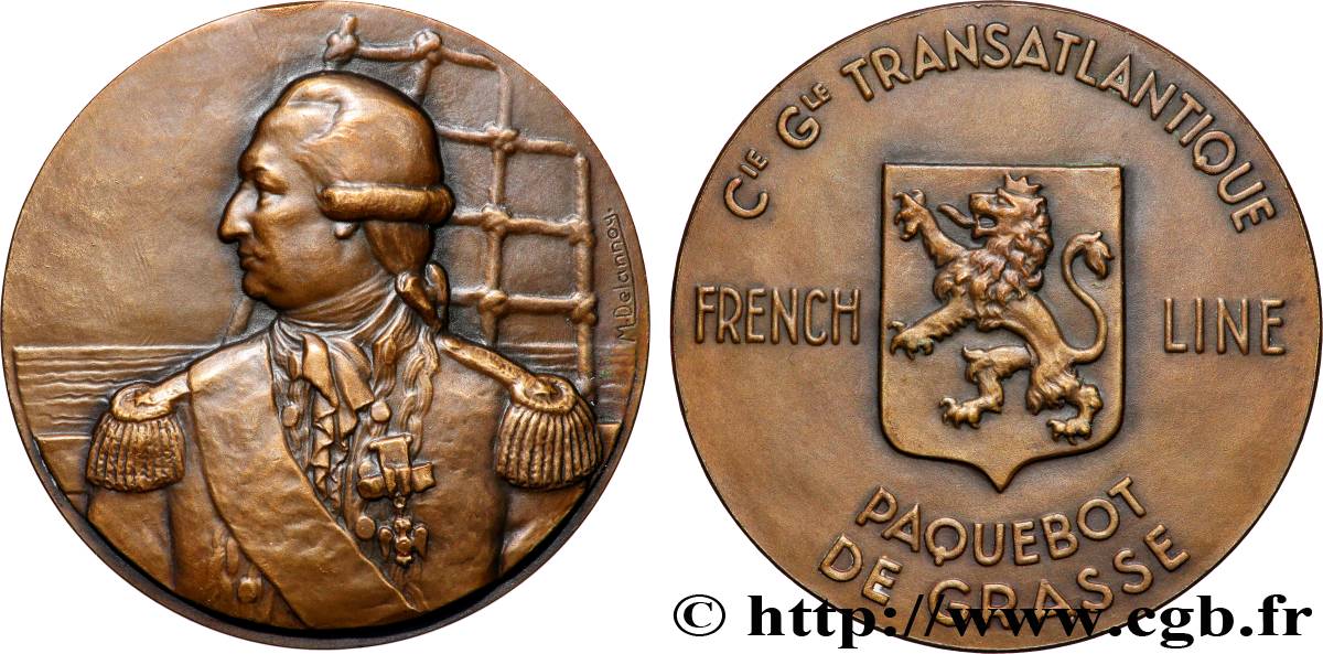 III REPUBLIC Médaille, Mise en service du paquebot de Grasse AU