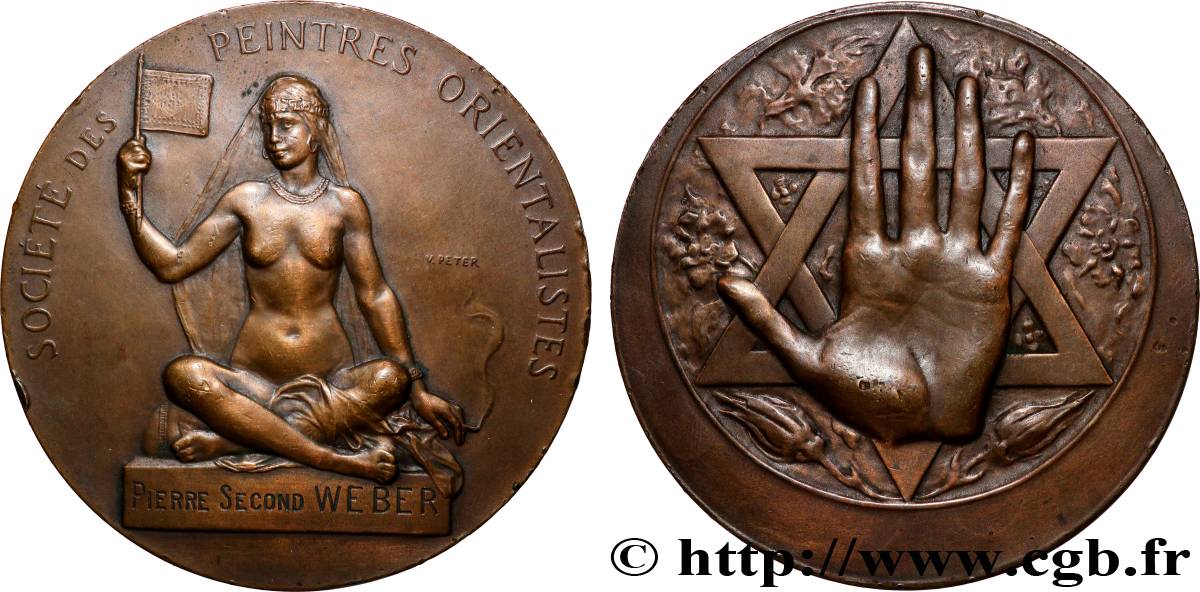 III REPUBLIC Médaille, Société des peintres orientalistes XF