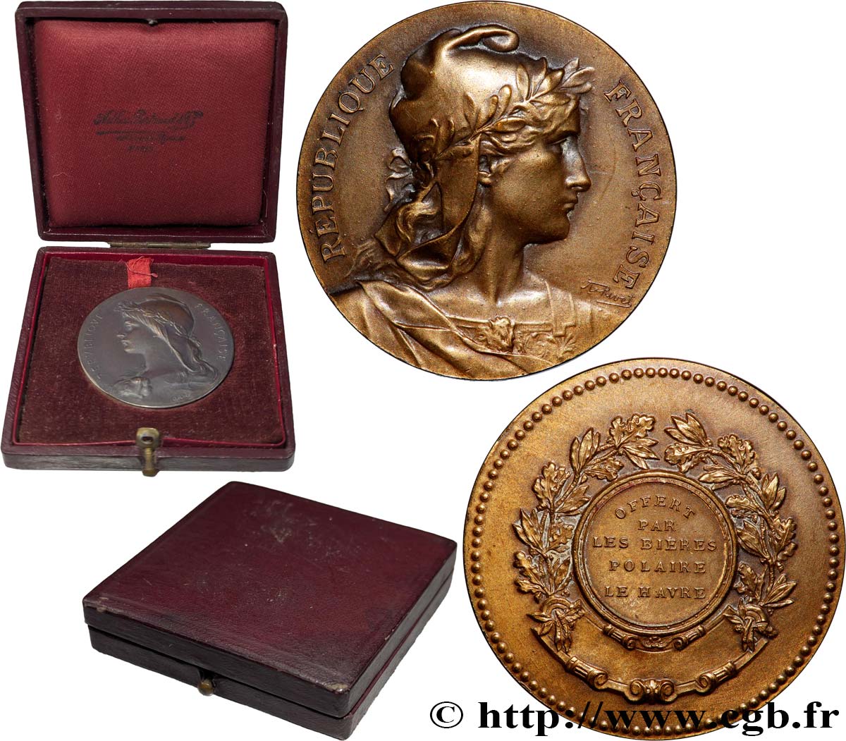 III REPUBLIC Médaille, Offerte par les bières polaire AU