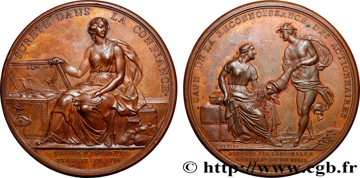 LOUIS XVI Médaille, Gage de reconnaissance des actionnaires SUP