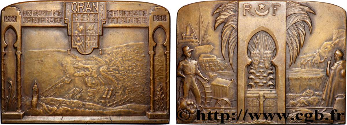 ALGÉRIE - TROISIÈME RÉPUBLIQUE Plaquette, Exposition générale, Centenaire de l’Algérie q.SPL