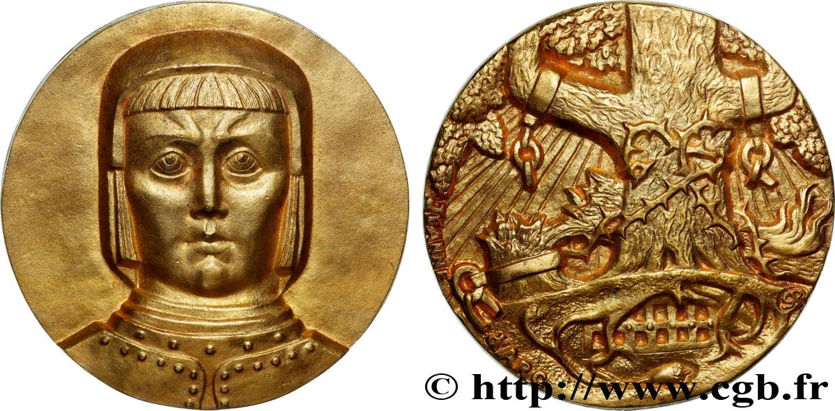 CINQUIÈME RÉPUBLIQUE Médaille, Jeanne d’Arc, n°16 TTB+