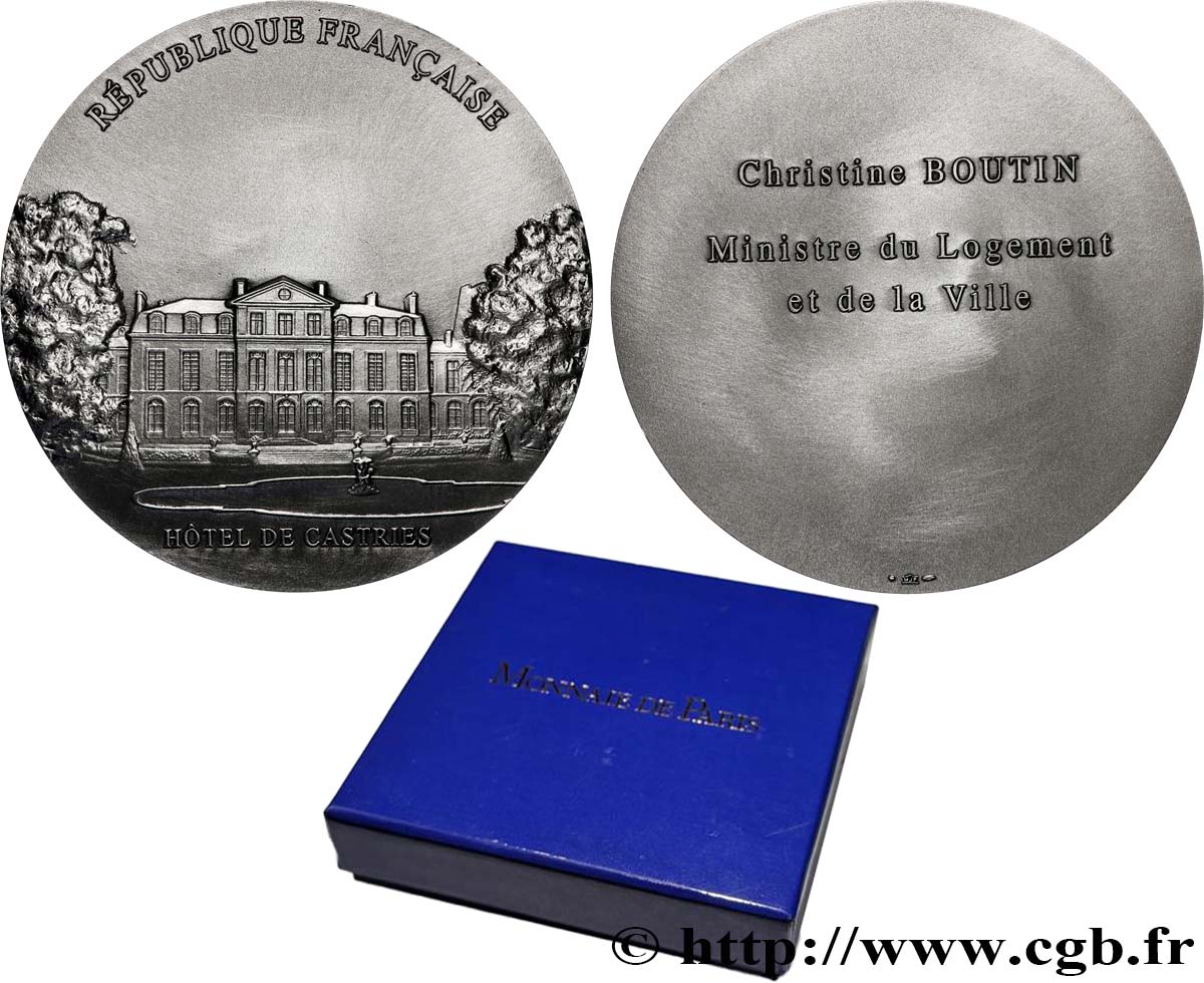 CINQUIÈME RÉPUBLIQUE Médaille, Hôtel de Castries SUP